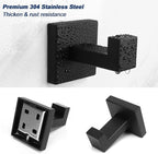 NearMoon Bath Towel Hooks -SUS304 Stainless Steel Square Clothes Robe Hooks - Image 3
