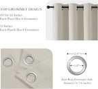 PONY DANCE Cream Blackout Curtains 45 inch Length 2 Panel Set- Thermal - Image 4