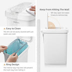 MOPALL Trash Can with Lid, Kitchen Step Trash Can, Garbage Can with Press Top - Image 3