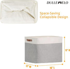 DULLEMELO Storage Baskets Large 16"x12"x12" Tall Rectangular Baskets Fabric - Image 2