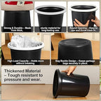 Maxdot 36 Pcs Bathroom Trash Cans Bulk 2 Gallon Small Waste Basket Round - Image 3