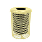 COATEDOUTDOORFURNITURE RFT-TXTSAND Heavy Duty Round Trash Receptacle by CoatedOutdoorFurniture