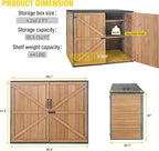 Aivituvin Outdoor Storage Cabinet Trash Can Storage Shed Upgraded - Image 6