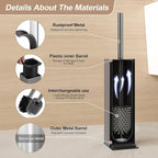 BGL Standing Toilet Brush and Holder GunGrey Aluminium Toilet Bowl Cleaner - Image 3