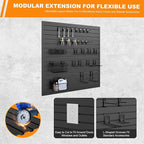 DoCred Slatwall Paneling Organizer, 4x4 FT PVC Garage Slat Wall Storage Systems - Image 5