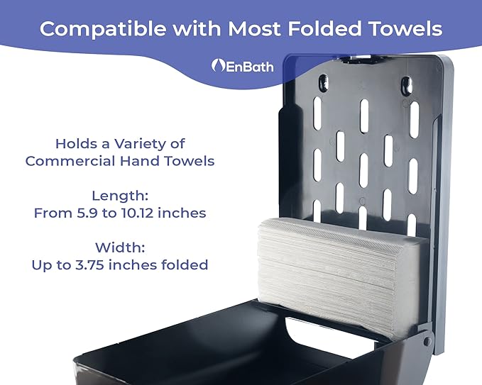 Commercial Paper Towel Dispenser Wall Mount, Holds 500 Multifold, Z Fold - Image 3