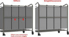 Simple Houseware 4-Bag Heavy Duty Laundry Sorter Rolling Cart, Dark Grey - Image 8