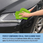 GREEN LIFESTYLE Chamois Cloth, Microfiber Cleaning Cloth 12 Pack, Borderless - Image 3