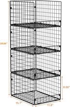 4-Tier Stackable Closet Organizers and Storage Shelves, Foldable Closet Shelf - Image 3