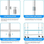 IZEUK Heavy Duty Rolling Garment Rack - Image 3