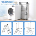 APEXCHASER Clothes Drying Rack, Foldable 2-Level Drying Racks - Image 5