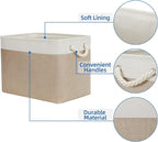 Temary Fabric Storage Baskets 2 Pack Decorative Storage Bins Basket - Image 3