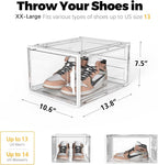 Shoe Storage Boxes Fit Size 13, Shoe Rack & Holder Sneaker Container, Thicken & - Image 7