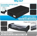 Under Bed Storage Container Bin 4 Pack, 4.5 Inch Slim Low Profile Underbed - Image 8