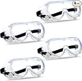 Super More 4PCS Anti-Fog Protective Safety Goggles Clear Lens Wide-Vision by SuperMore