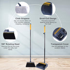 JEHONN Broom and Dustpan Set for Home, 54 Inches Long Handle Lightweight 180 - Image 2