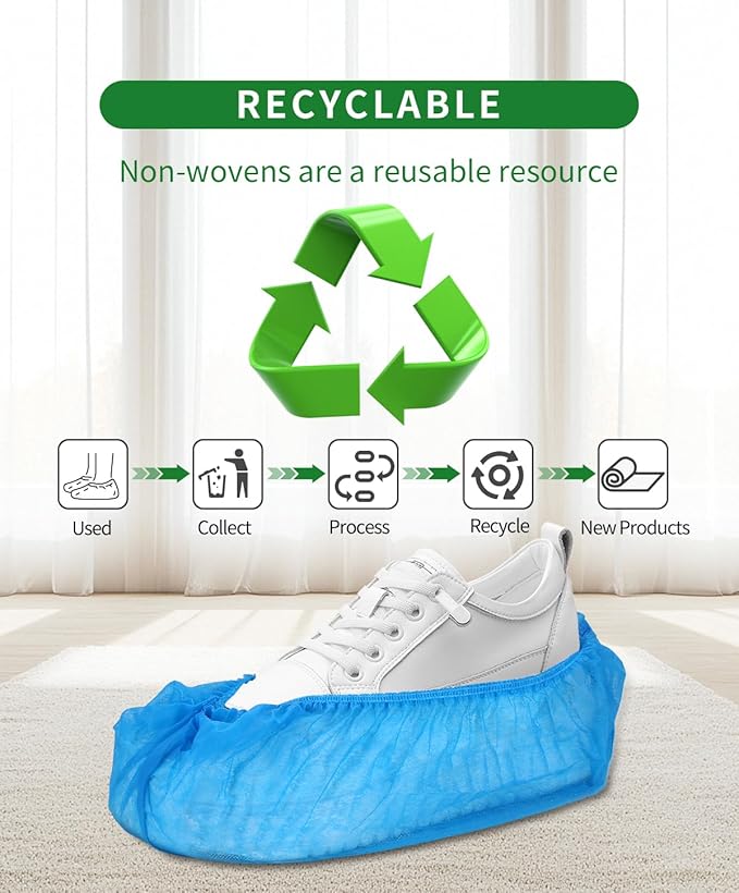 50Pcs Non-Woven Shoe Covers Disposable Non Slip - Image 7