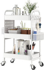 TOOLF 3-Tier Rolling Cart, Metal Utility Storage Cart by TOOLF