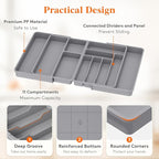 Lifewit Large Silverware Drawer Organizer, Plastic Cooking Utensil Tray - Image 6