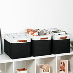 DULLEMELO Large Storage Baskets Fabric Storage Bins, Canvas Storage Basket - Image 3