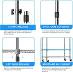IZEUK Heavy Duty Rolling Garment Rack - Image 3