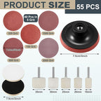 55 Pcs Glass Polishing Kit Windshield Scratch Repair Kit Car Windscreen Glass - Image 2