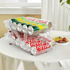 2 Pack Drink Organizer for Refrigerator, Soda Can Dispenser, Adjustable Width - Image 6
