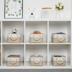 Temary Small Fabric Storage Baskets 6 Pcs Decorative Baskets Bins - Image 5