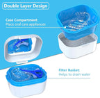 BVN Denture Case Denture Cup for Soaking Dentures Retainer Cleaner Case - Image 3