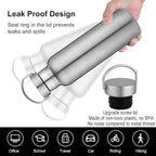 Neihepal 20 oz Insulated Water Bottles Bulk 2 Pack, Stainless Steel Double Wall - Image 4