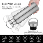 Neihepal 20 oz Insulated Water Bottles Bulk 8 Pack, Stainless Steel Double Wall - Image 4