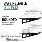4-Pack 2x4ft Garage Wall Shelving, 4 Shelf Total 16 ft Garage Shelving Wall - Image 5