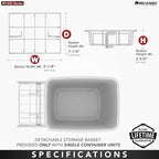 Rev-A-Shelf Pullout Trash Can for Under Kitchen Cabinets 35 Qt Garbage Waste - Image 5