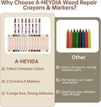A-HEYIDA Wood Filler Sticks -16 Colors Wax Crayons - Image 6