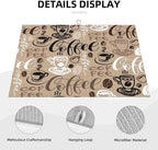 Brown Coffee Maker Beans Theme Microfiber Absorbent Reversible Dish Drying Mat - Image 4