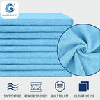 GLIMGLINT Blue Microfiber Cleaning Cloth, 150 Pack Microfiber Towels - Image 3