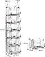 6 Tier Closet Hanging Organizer, Clothes Hanging Shelves - Image 3