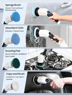 Electric Spin Scrubber, 2025 New Cordless Shower Cleaning Brush - Image 7