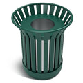 8Gallon/30L Commercial Outdoor & Indoor Metal Trash Can, Outdoor Slatted Trash by Unknown