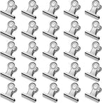 30 Pack Small Bull Clips 0.87 Inch Mini Metal Hinge Clips Binder Paper Hinge by Orcielo