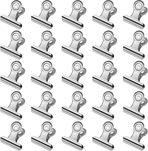 30 Pack Small Bull Clips 0.87 Inch Mini Metal Hinge Clips Binder Paper Hinge by Orcielo