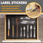 SpaceAid Bamboo Silverware Drawer Organizer - Image 3