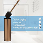 BGL Rose Gold Toilet Brush and Holder, Stainless Steel Toilet Brushes - Image 3