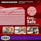 AIDEA Microfiber Cleaning Cloth Pink 20PK, Microfiber Towels - Image 6