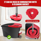 2 Pcs Full-Coverage Spin Mop Scrub Brush Head and 1 Mop Base Part Replacement - Image 6