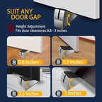 Heavy Duty Door Stopper Adjustable Spring Large Stoppers Wedge, Tall up to 3 - Image 2
