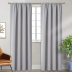BGment Light Grey Blackout Curtains 90 Inches Length by BGment