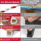 【New Upgrade】 Silicone Door Weather Stripping Door Seal Strip, 19.7 Feet - Image 6