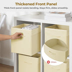 StorageWorks Beige Storage Cubes, 11 Inch Cube Storage Bins - Image 3