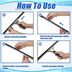 Frienda 50ft Squeegee Rubber Replacement Windows Silicone Blade Black Squeegee - Image 5